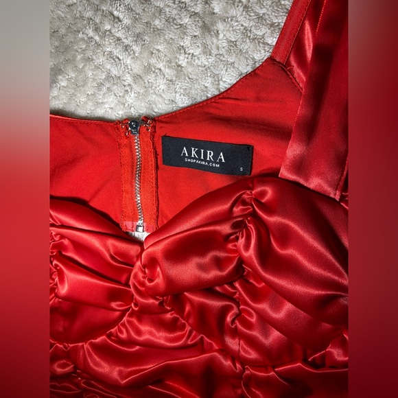 Satin Tie Back Long Sleeve Dress - Two Zippers with Clip & Hook - Picture 2 of 7